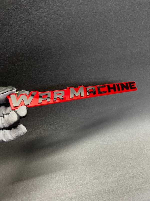 1PC WAR MACHINE Custom 3D Text Car Badge Fender Emblem Tailgate Toolbox Decal gallery
