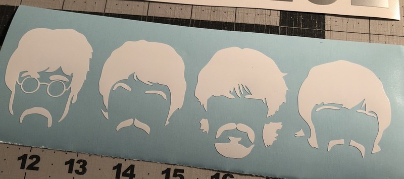 Vinyl Decal for Window - The Beatles (Faces), Various Colors & Sizes gallery