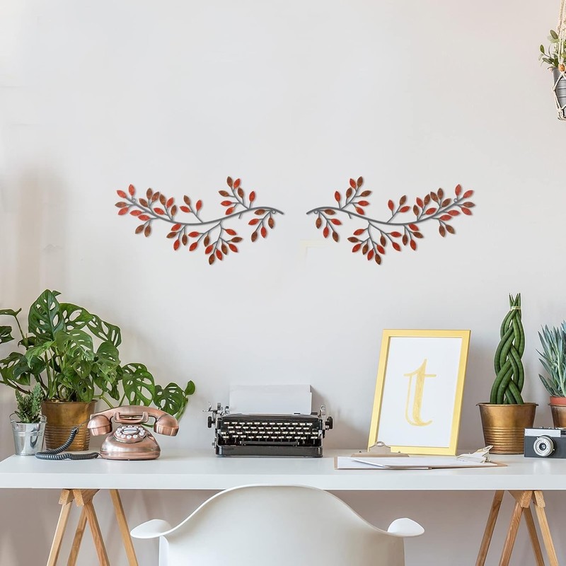 Rustic 2-Piece Leaf Wall Decor Set – Perfect for Indoor and Outdoor Spaces gallery
