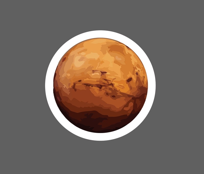 Mars Sticker Planet Galaxy Waterproof – Buy Any 4 For $1.75 Each Storewide!
