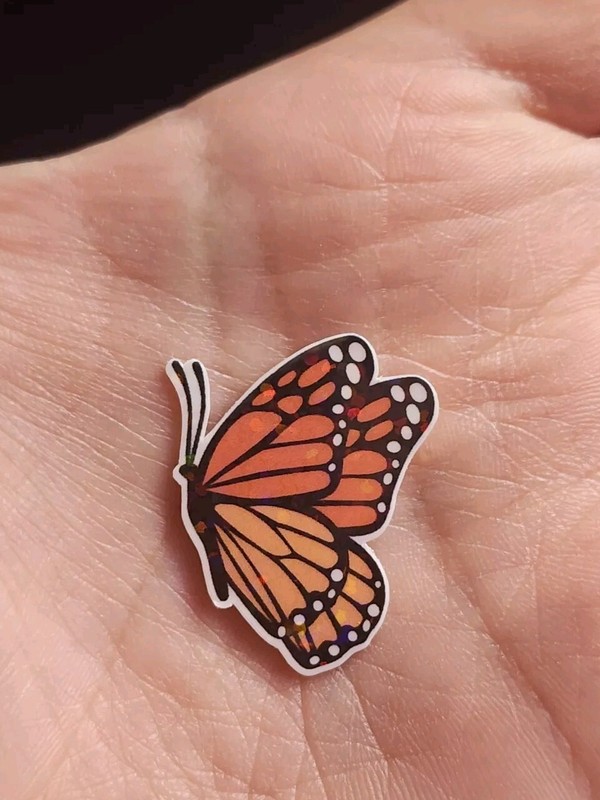 Mini Monarch Butterfly Stickers Includes 22 🦋 Laminated Sparkle Long Lasting🦋 gallery