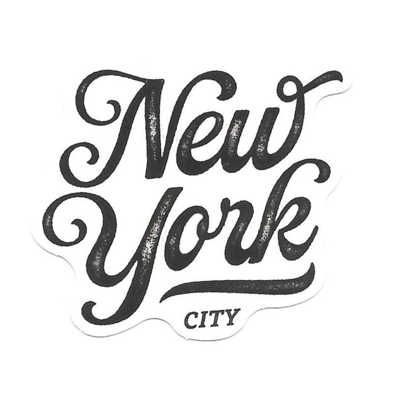 New York City Script Sticker Die Cut Vinyl Decal Calligraphy Typography Travel