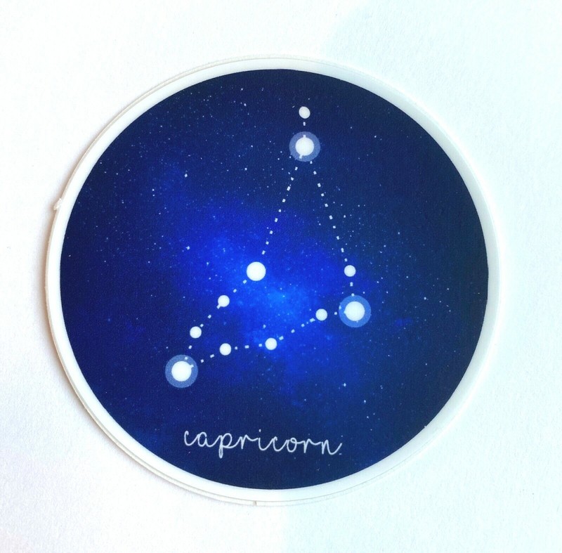 Astrology Zodiac Stars in the Sky CAPRICORN 2 1/2″Diameter Durable Vinyl Sticker