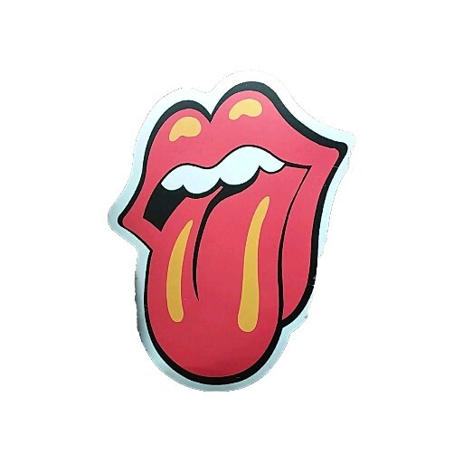 Red And Orange Lips And Tongue Sticker Decal