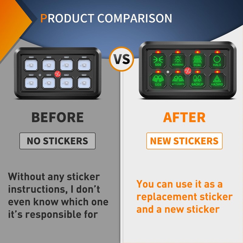 120PCS Switch Panel Stickers Multifunction Button Sticker for 6/8 Gang Label ... gallery