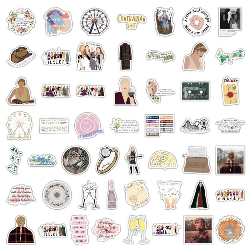 Era’s Tour Stickers 50pk Mixed Eras Stickers Fun Cute Girly Stickers gallery