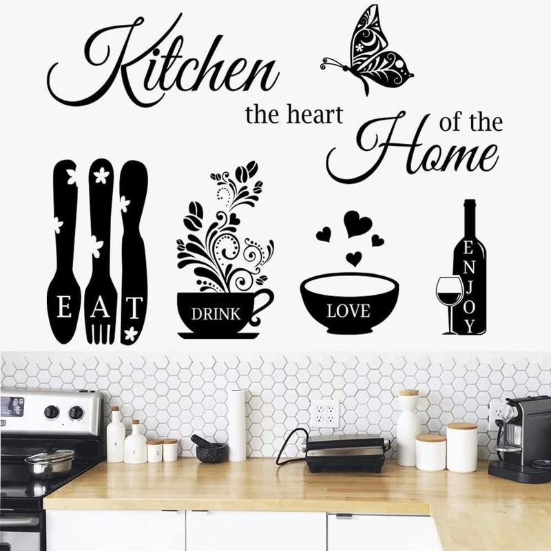 Kitchen Wall Stickers Dining Room Quotes Decals The Kitchen The Heart Home gallery