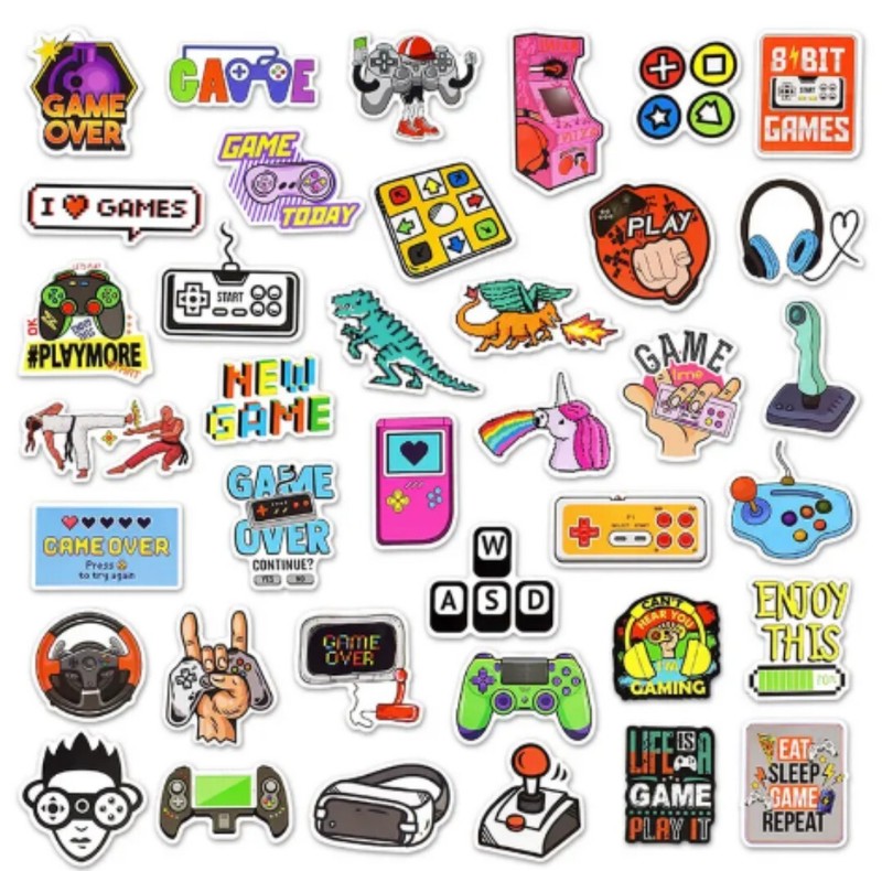 10 PCS Gaming Gamers Video Games Stickers BRAND NEW gallery