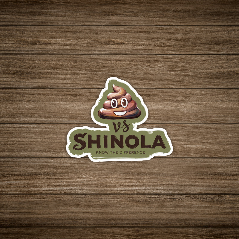 Funny Poop Emoji Shinola Parody Sticker – Know the Difference Humor #268