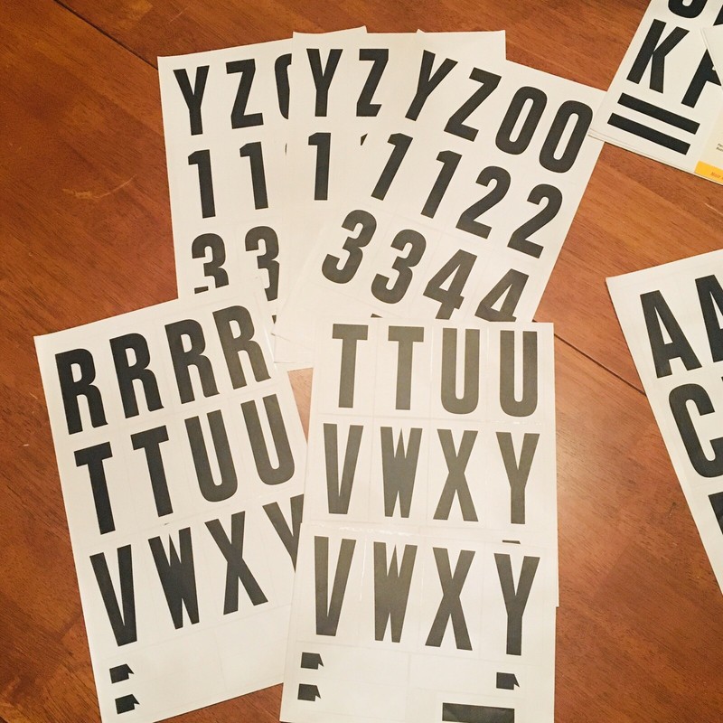 219 Of The 3” Vinyl LETTERS & SYMBOLS A-Z Black on White Self Adhesive Stickers gallery