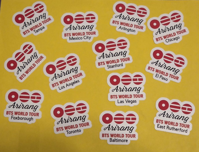 50 BTS ARIRANG STICKERS 2in