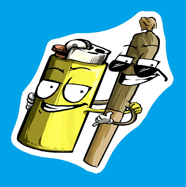 Joint and Lighter Best Friends Weed Sticker 420 Decal UV Safe stoner ganja gallery