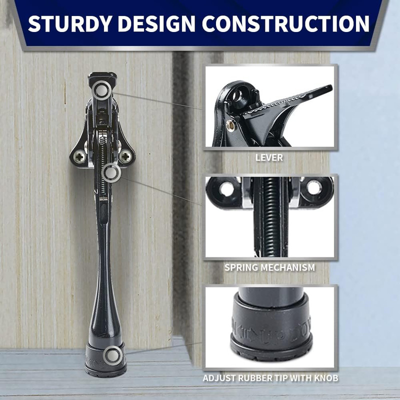 Kickdown Door Stopper, 6-Inch Commercial Heavy Duty Door Stop Holder Kick Door K gallery