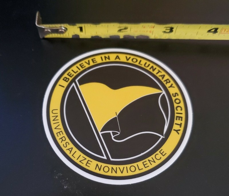 Anarcho-Capitalism Flag 3″ sticker Pro Liberty 🗽 Voluntary Society Sovereign
