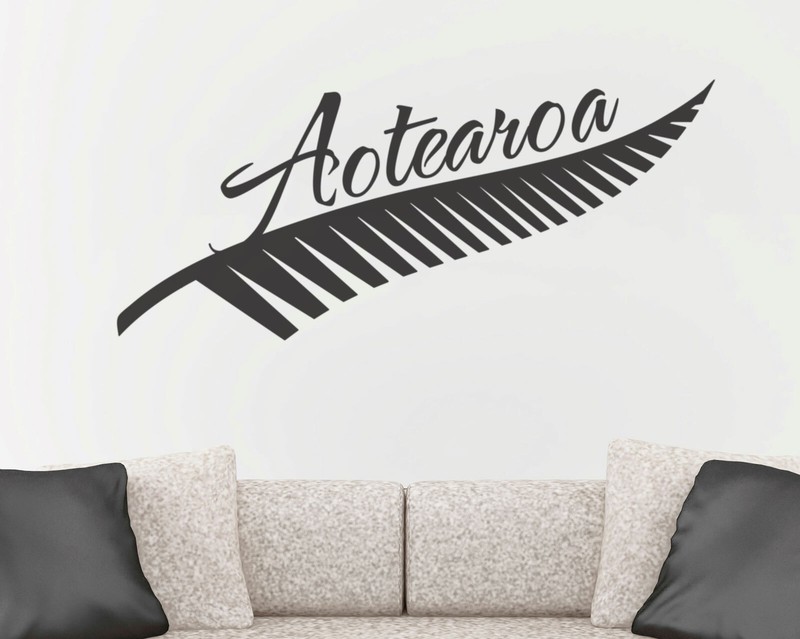 Silver Fern Aotearoa Sticker Decal New Zealand Maori Car Window Laptop Wall Door