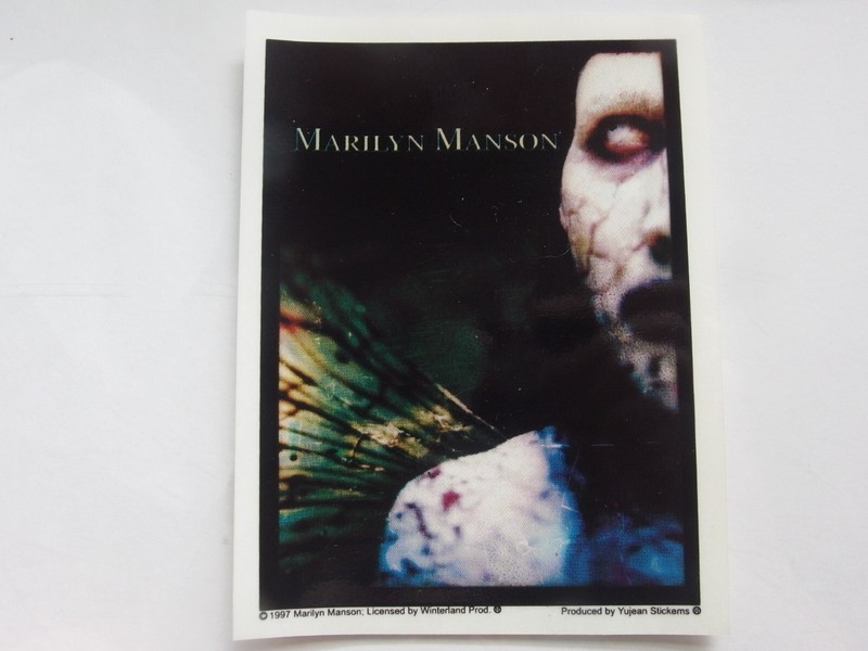 🎸 Vintage Marilyn Manson Antichrist Superstar Sticker 1997 Yujean 3¾” x 5″ RARE