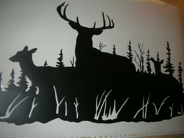 Deer Buck Family Hunting Wall Decals - Vinyl Stickers - Animal Mural - Man Cave gallery