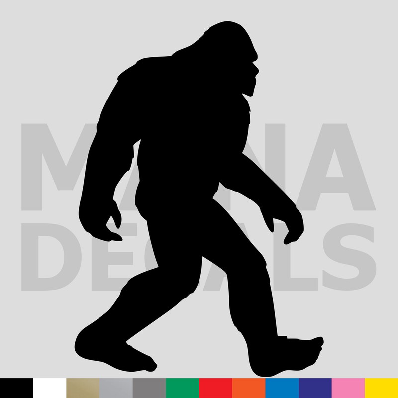 Sasquatch Vinyl Die Cut Decal Sticker – Bigfoot Yeti Cryptid Ape