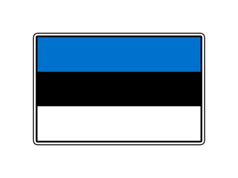 Estonia Flag World Country Sticker Waterproof Vinyl Decal Die-Cut Car Laptop