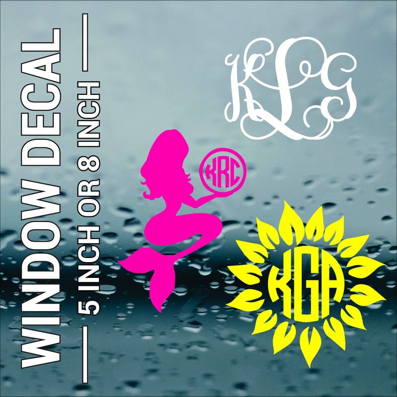 Monogram Initial Decals for Phone, Tumbler, Car Decals. 30 Designs gallery