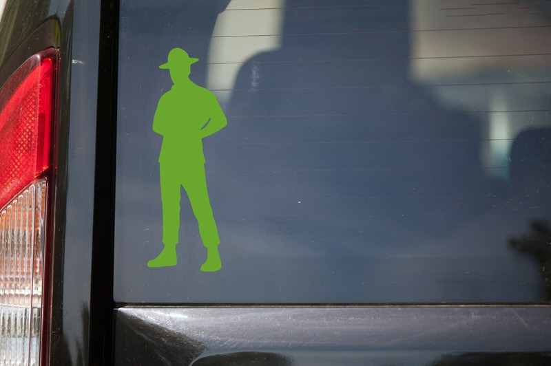 Drill Instructor Sergeant Vinyl Decal - Boot Camp Male Turned - Die Cut Sticker gallery