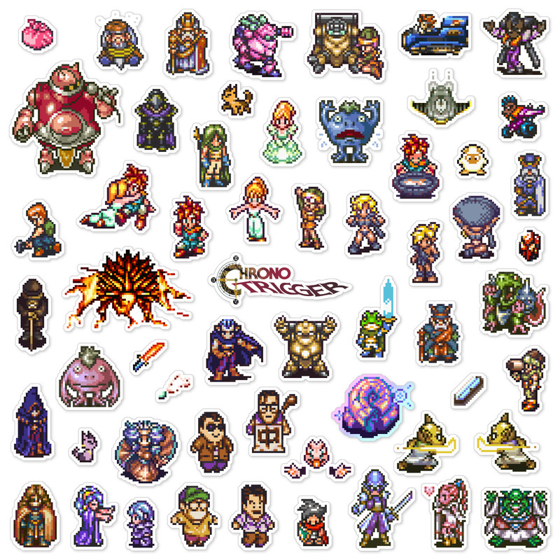 Chrono Trigger Stickers Super Nintendo SNES Pixel Art 58 Sticker Pack