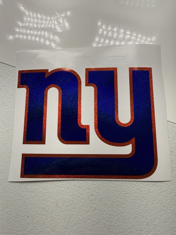 New York Giants Holographic Tiny Sparkle Vinyl Decal