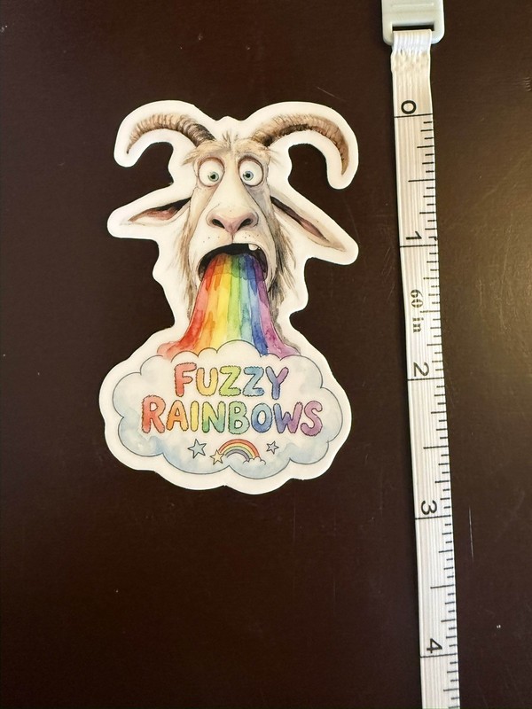 Fuzzy Rainbows Goat Billy Strings BMFS Fan Art Vinyl Sticker gallery
