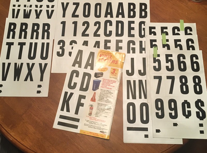 219 Of The 3” Vinyl LETTERS & SYMBOLS A-Z Black on White Self Adhesive Stickers gallery