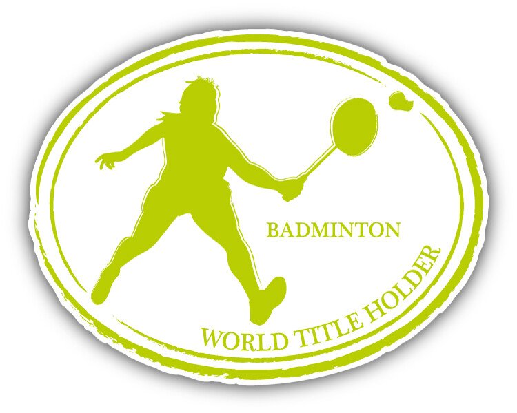 Badminton Sport Retro Passport Stamp Car Bumper Sticker Decal