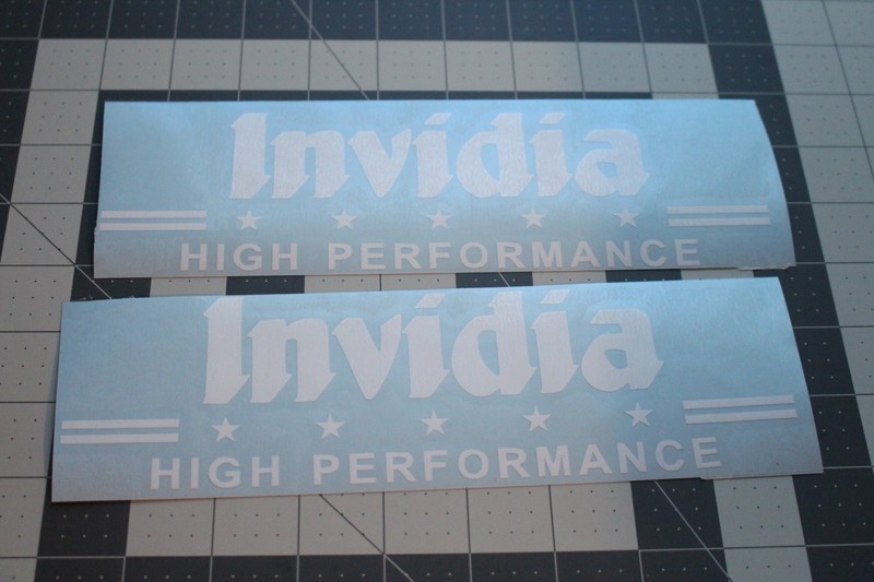2X Invidia High Performance Racing Cars Parts Tuning Stickers Decals Vinyl