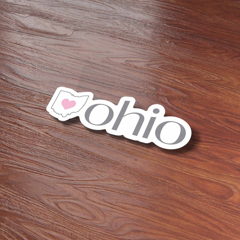 Ohio Heart Sticker - Cute State Map Midwest Decals for Laptop & Hydroflask gallery