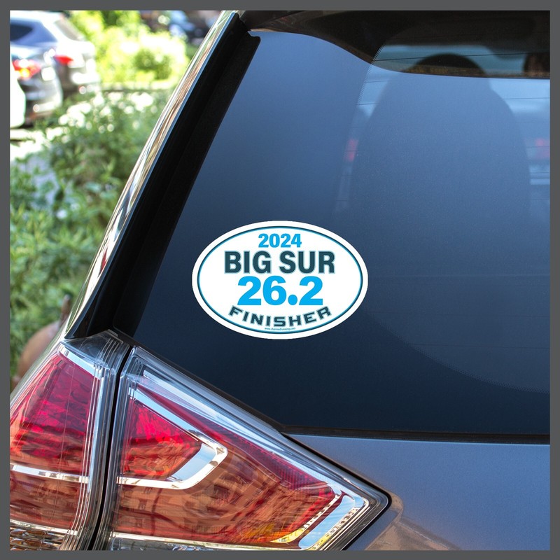 Big Sur Marathon 26.2 Finisher CUSTOM YEAR Removable Sticker Decal or Car Magnet