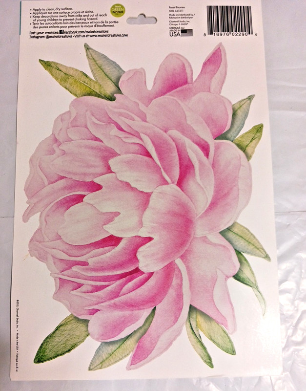 Wall Decals 10" Flowers. Rose + Pink. 3 sets. Peel and stick floral decorations gallery