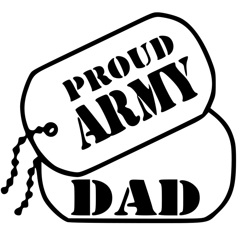 Vinyl Decal Car Truck Stanley Sticker – US Army Proud Army Dad Dog Tag