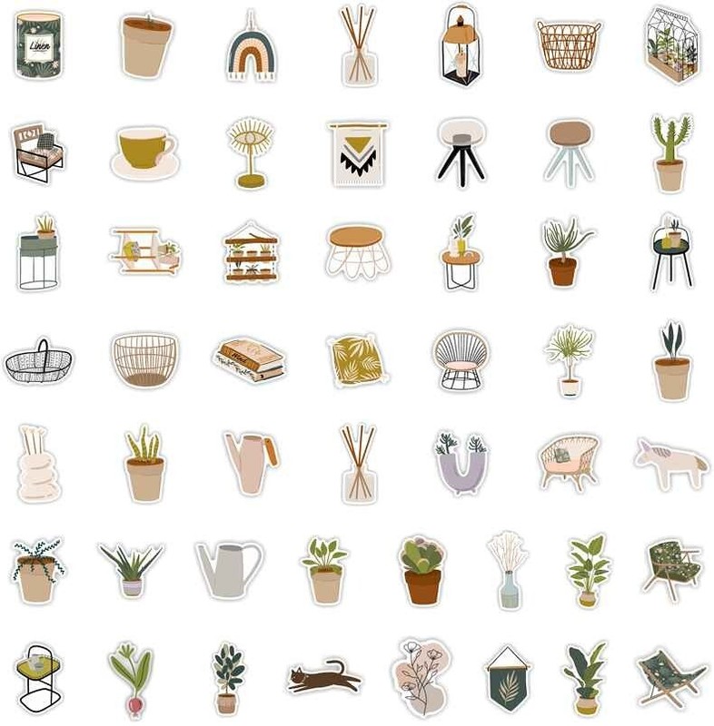 200pcs Leaf Stickers Pack, Plants leaf flower Stickers, #029047223 gallery