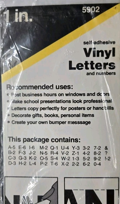 Avery 1" Black Self Adhesive Vinyl Letters and Numbers, 109 Characters gallery