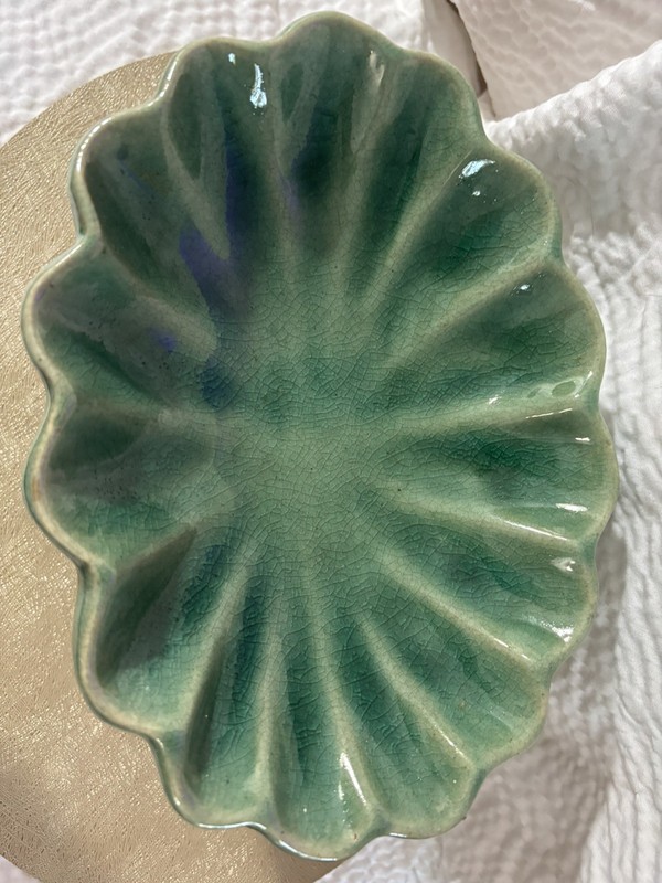 Vintage Italian Majolica Elephant Pedestal Centerpiece Fruit Bowl gallery