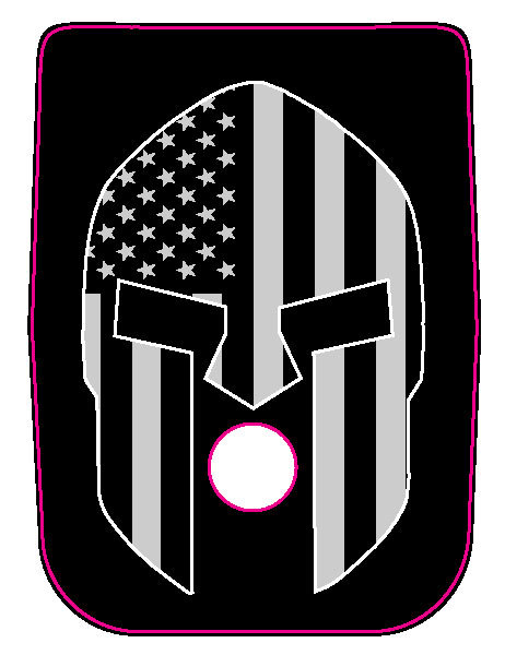 FITS GLOCK 9MM-40 CAL GREY FLAG HELMET Mag Base Plate STICKERS,set of 6
