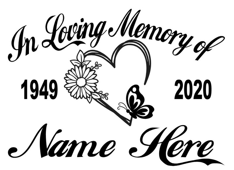 In Loving Memory Decal Heart Flower Butterfly Floral Car Window Vinyl Sticker 05 gallery