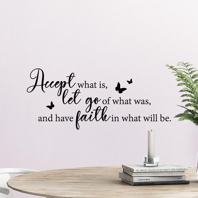 Accept What Is Inspirational Wall Decal Quote Sticker Positive Mindset Decor gallery