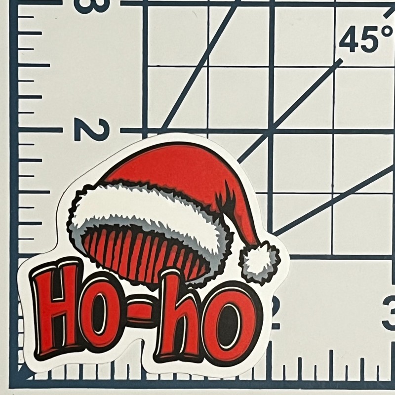 Christmas Santa Claus Ho Ho Ho Sticker Die Cut Vinyl Decal Journal Scrapbook Fun gallery