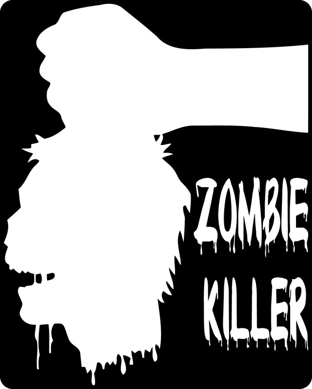 Zombie Killer die cut decal multicolor Made in USA