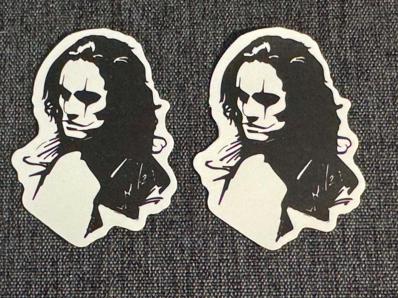 Lot (2) THE CROW 1 5/8″ x 2 3/8″ Logo STICKERS Brandon Lee Free SHIP! FAST!
