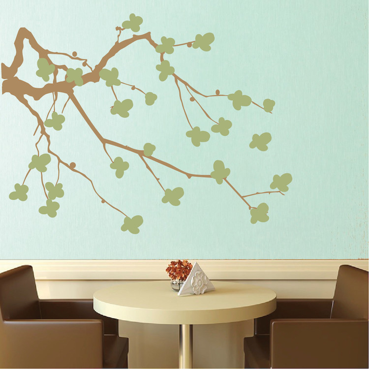 Tree Brach Flowers Wall Decal Wallpaper Floral Plant Life Removable Design, b30 gallery