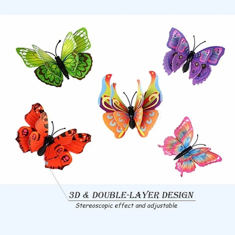 Butterfly Wall Decor 24 PCS, 3D Butterflies Stickers For Party Decorations gallery