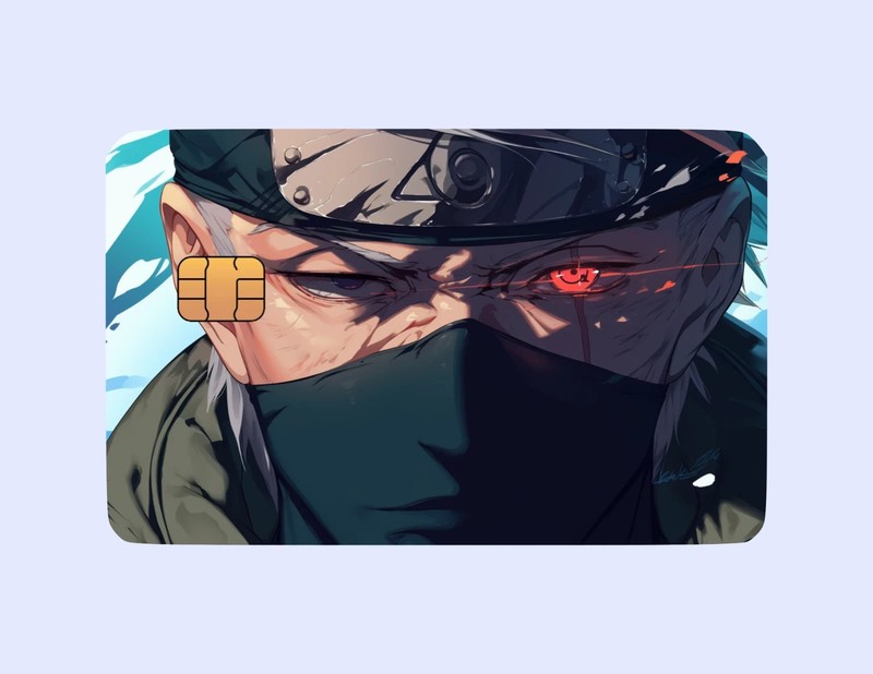 Kakashi Naruto Themed Anime-Inspired Debit Credit Card Skins Cover