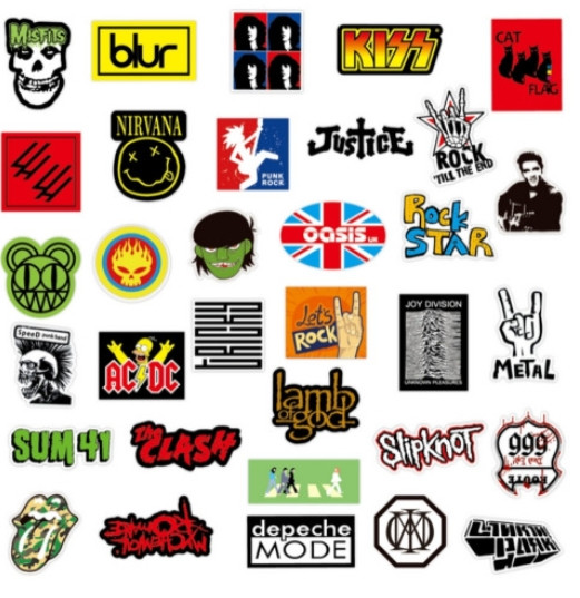 100PCS Rock Band Stickers Lot Punk Music Heavy Metal Bands Sticker Decal gallery