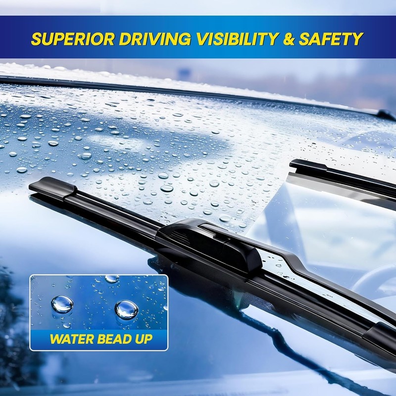 Silicone Windshield Wipers Replacement for Ford Edge PLUS 2015 2016 2017 2018 gallery