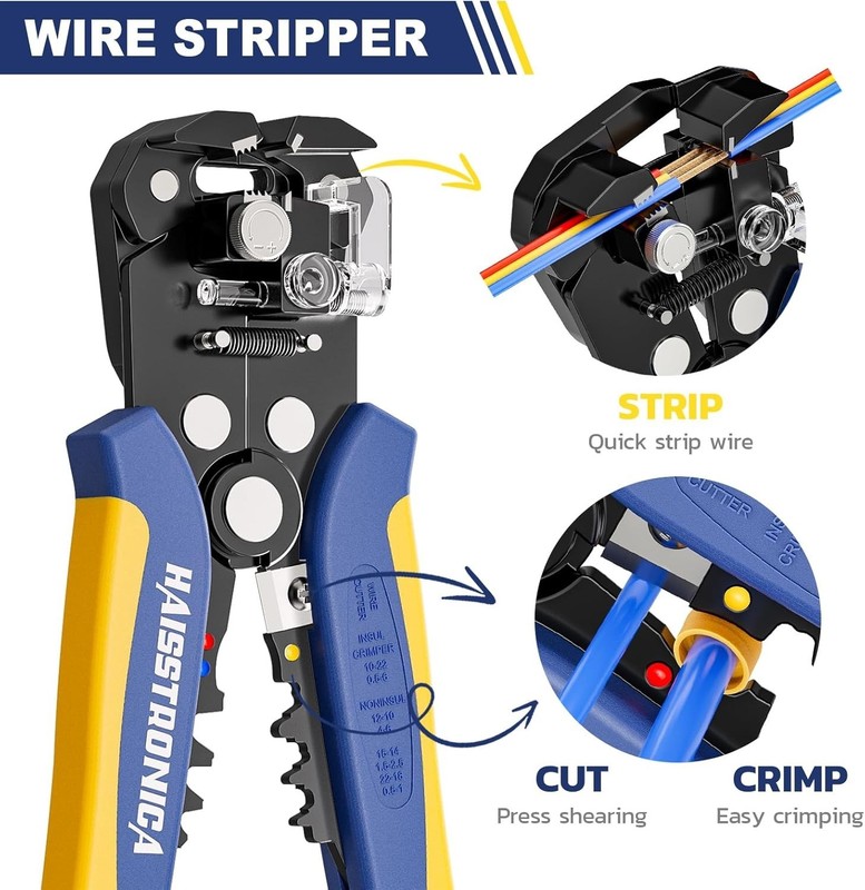 6 in 1 Crimping Tool Kit and Wire Stripper, Ratcheting Wire Crimper with 6 PCS I gallery